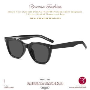 Mens Premium Black Sunglass MSG - 119