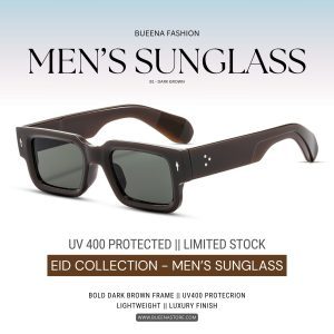 Premium 91 - Dark Brown Square Sunglass